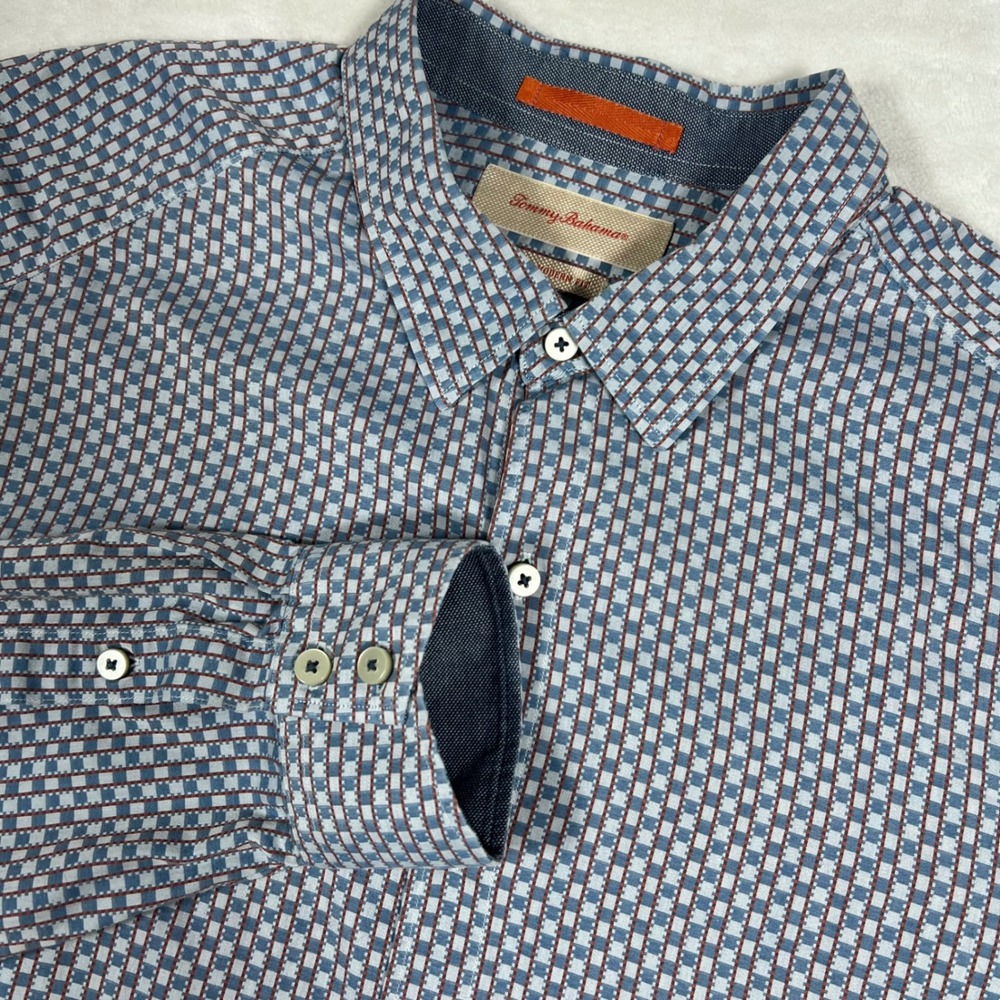 Tommy Bahama Island Modern Fit Button Down Shirt‎ Patterned XL